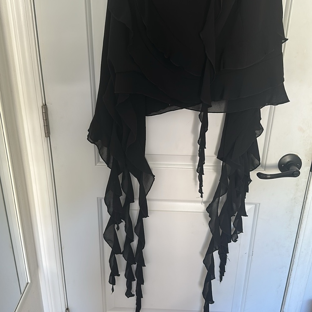 NWT Fashion Nova Ruffles and Roses Midi Dress Black Sz 2X - Picture 13 of 16